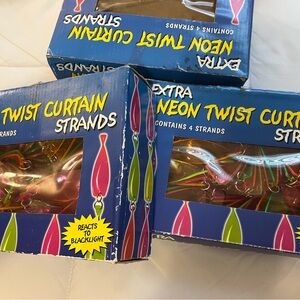 Extra Neon Twist Curtain Strands - Pink and Green